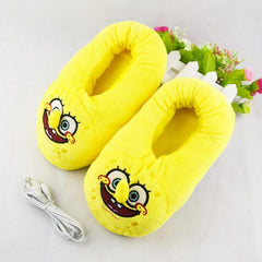 Fabric Cotton USB Heating Slippers