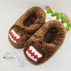 Fabric Cotton USB Heating Slippers