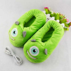 Fabric Cotton USB Heating Slippers
